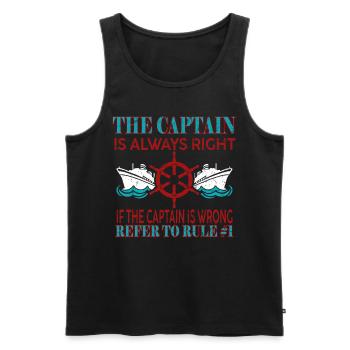 Schifffahrt Regeln Boot Kapitän - Männer Premium Bio Tank Top - Schwarz - Vorne - AI Model Male 178 light (178cm)