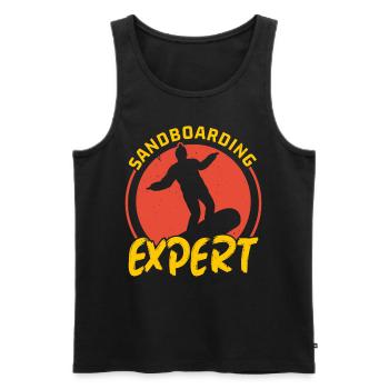 Sanboarding Expert Boardsport Sand Sand Dune Sandb - Men's Premium Organic Tank Top - black - Front - AI Model Male 178 light (178cm)
