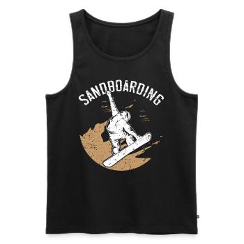 Sandboard Love Boardsport Sand Dune Sandboarding - Men's Premium Organic Tank Top - black - Front - AI Model Male 178 light (178cm)