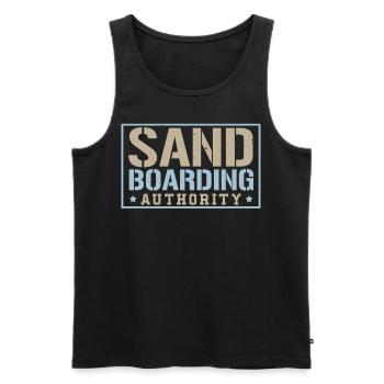 Sanboarding Authority Boardsport Sandboarding - Men's Premium Organic Tank Top - black - Front - AI Model Male 178 light (178cm)