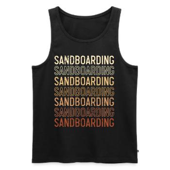 Sandboard Love Boardsport Sand Dune Sandboarding - Men's Premium Organic Tank Top - black - Front - AI Model Male 178 light (178cm)