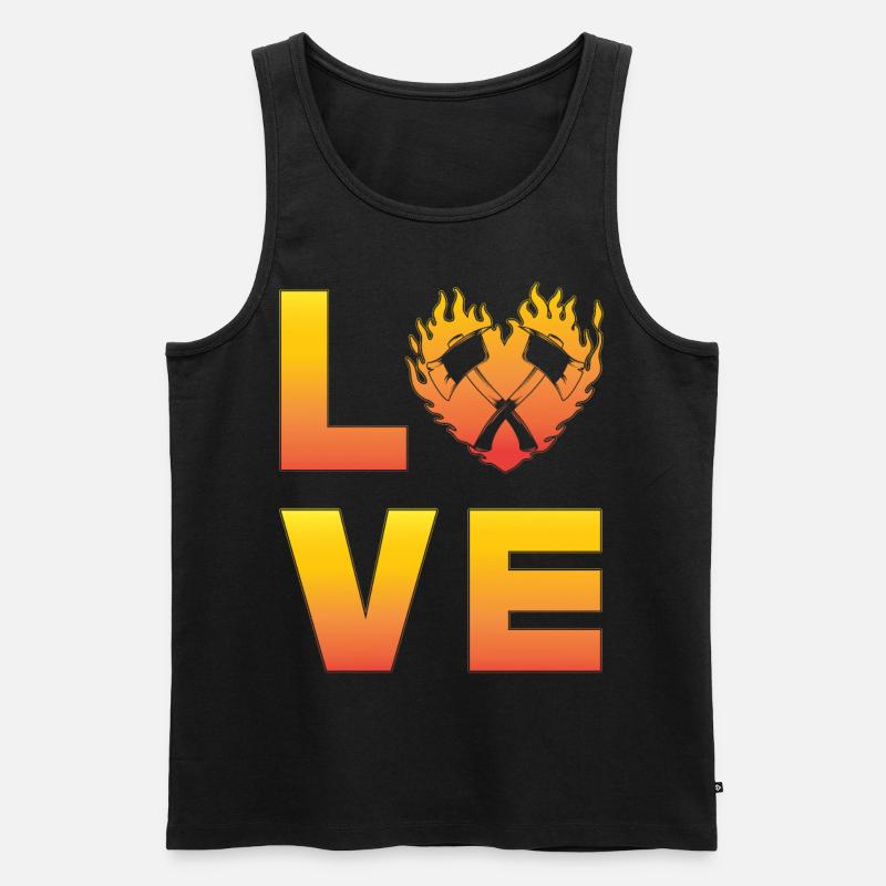 Axtwerfen - Männer Premium Bio Tank Top - Schwarz