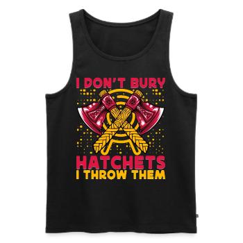 I don't bury hatches I throw them - Männer Premium Bio Tank Top - Schwarz - Vorne - Michal (187cm)