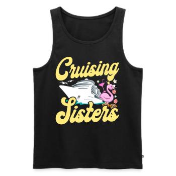 Cruise Ship Vacation Sister Girl - Men's Premium Organic Tank Top - black - Front - Michal (187cm)
