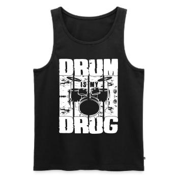 Drum Is My Drug Drum Set For Percussionists Gifts - Männer Premium Bio Tank Top - Schwarz - Vorne - Michal (187cm)