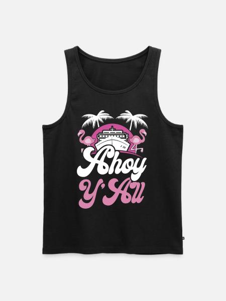 Cruise Ship Vacation Girl Ahoy - Men's Premium Organic Tank Top - black
