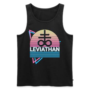 Leviathan Symbol Ancient Jewish Mythology Retro - Men's Premium Organic Tank Top - black - Front - AI Model Male 178 light (178cm)