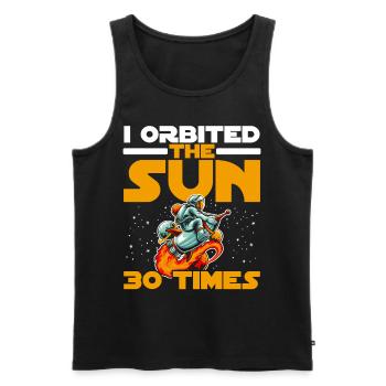 J’ai orbité autour du soleil 30 fois 30e anniversaire Bday - Débardeur bio Premium Homme - noir - Devant - Michal (187cm)