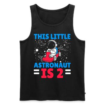 Ce petit astronaute a 2 ans Bday - Débardeur bio Premium Homme - noir - Devant - Michal (187cm)