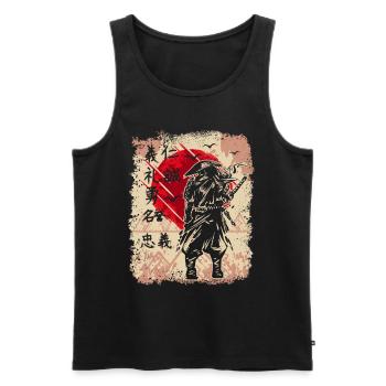Samurai Japanese Warrior Swordsman Japan - Men's Premium Organic Tank Top - black - Front - AI Model Male 178 light (178cm)