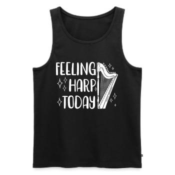 Harfenspieler Harfenist Harfenistin - Männer Premium Bio Tank Top - Schwarz - Vorne - Michal (187cm)