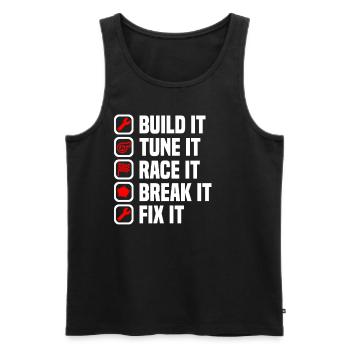 Muscel Car V8 Turbocharger Tuning Rennwagen - Männer Premium Bio Tank Top - Schwarz - Vorne - AI Model Male 178 light (178cm)