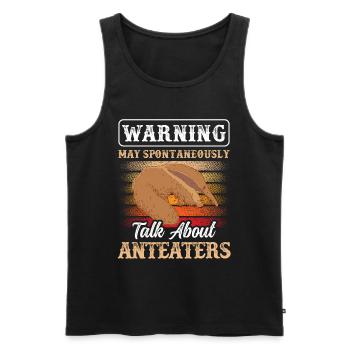 Ameisenbär redet spontan Zwergameisenbär - Männer Premium Bio Tank Top - Schwarz - Vorne - Michal (187cm)