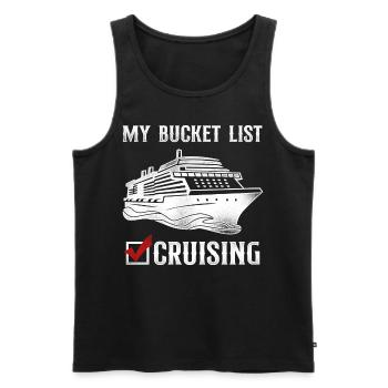 Cruise Ship Vacation Vintage - Men's Premium Organic Tank Top - black - Front - Michal (187cm)