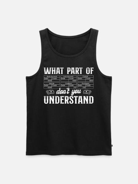 Accountant Bookkeeper Accounting - Men's Premium Organic Tank Top - black
