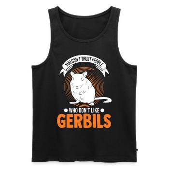 Gerbil Gift Racing Rat Germesau - Men's Premium Organic Tank Top - black - Front - Michal (187cm)