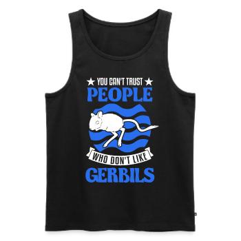 Gerbil Gift Racing Rat Germesau - Men's Premium Organic Tank Top - black - Front - Michal (187cm)
