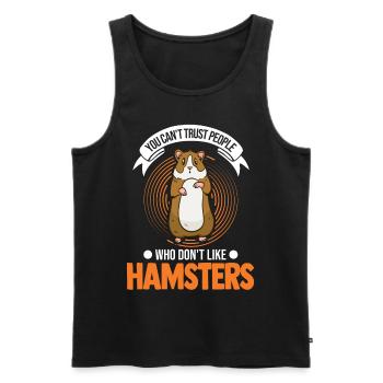 Hamster Cadeau Hamster Doré Hamster - Débardeur bio Premium Homme - noir - Devant - AI Model Male 178 light (178cm)