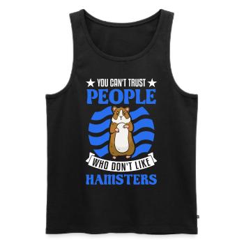 Hamster Cadeau Hamster Doré Hamster - Débardeur bio Premium Homme - noir - Devant - AI Model Male 178 light (178cm)