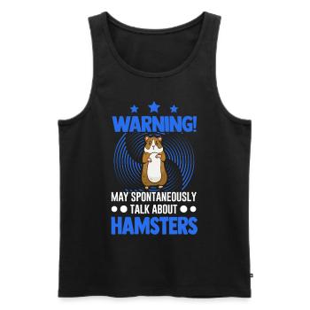 Warnung Hamster Hamsterrad Goldhamster - Männer Premium Bio Tank Top - Schwarz - Vorne - AI Model Male 178 light (178cm)