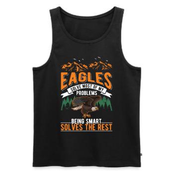 Steinadler Adlerzucht Falkner Adler - Männer Premium Bio Tank Top - Schwarz - Vorne - AI Model Male 178 light (178cm)