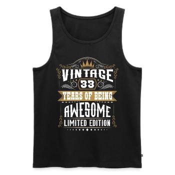 33 Years Of Being Awesome 33 Birthday 33 Years - Men's Premium Organic Tank Top - black - Front - AI Model Male 178 light (178cm)