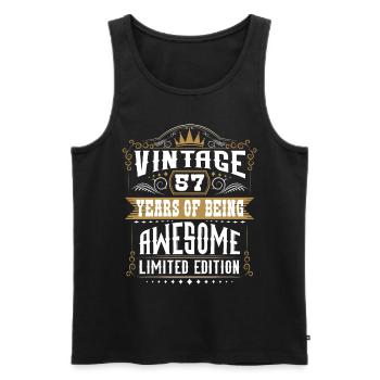 57 Years Of Being Awesome 57 Birthday 57 Years - Men's Premium Organic Tank Top - black - Front - AI Model Male 178 light (178cm)