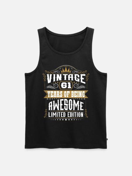 61 år med at være fantastisk 61 fødselsdag 61 år - Herre Premium økologisk tanktop - sort