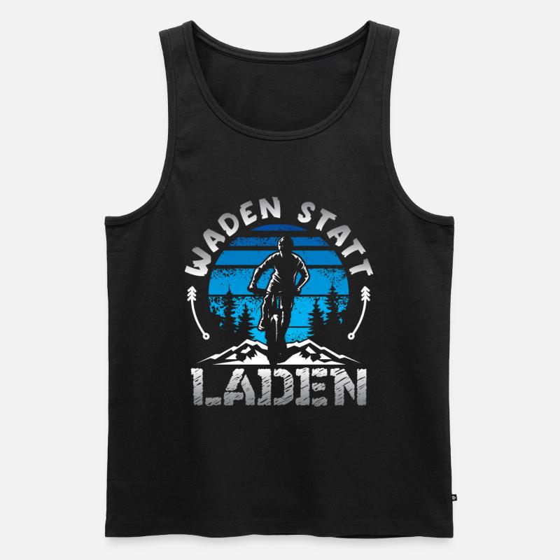 Waden statt Laden - Männer Premium Bio Tank Top - Schwarz