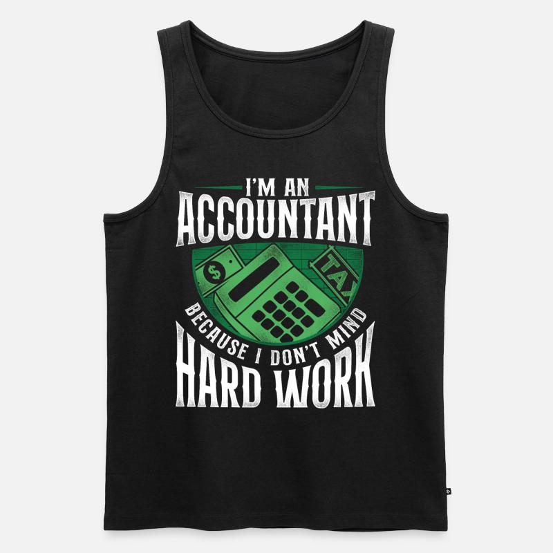 Accountant Bookkeeper Accounting - Männer Premium Bio Tank Top - Schwarz