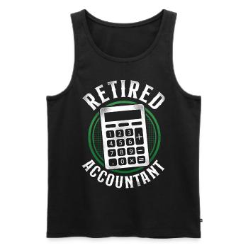Accountant Bookkeeper Accounting - Men's Premium Organic Tank Top - black - Front - AI Model Male 178 light (178cm)