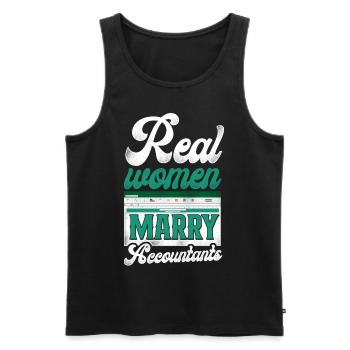 Accountant Bookkeeper Marriage - Männer Premium Bio Tank Top - Schwarz - Vorne - Michal (187cm)