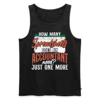 Accountant Bookkeeper Accounting - Men's Premium Organic Tank Top - black - Front - AI Model Male 178 light (178cm)