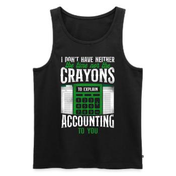 Accountant Bookkeeper Accounting - Men's Premium Organic Tank Top - black - Front - AI Model Male 178 light (178cm)