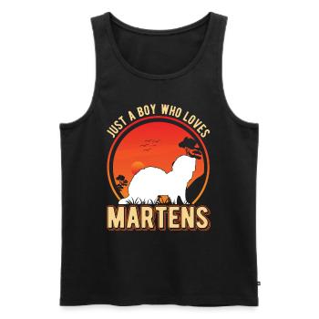 Marten Young Mink Badger Tree Marten - Men's Premium Organic Tank Top - black - Front - AI Model Male 178 light (178cm)
