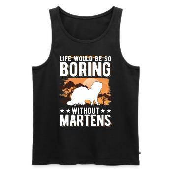 La vie serait si ennuyeuse sans Martens Marder - Débardeur bio Premium Homme - noir - Devant - Michal (187cm)