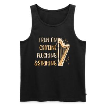 Harfenist Harfenistin Harfenspieler - Männer Premium Bio Tank Top - Schwarz - Vorne - Michal (187cm)