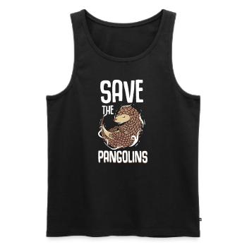 Schuppentier Pangolin Schuppen bedrohtes Tier - Männer Premium Bio Tank Top - Schwarz - Vorne - AI Model Male 178 light (178cm)