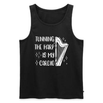 Harfenist Harfenistin Harfenspielerin Harfe - Männer Premium Bio Tank Top - Schwarz - Vorne - Michal (187cm)