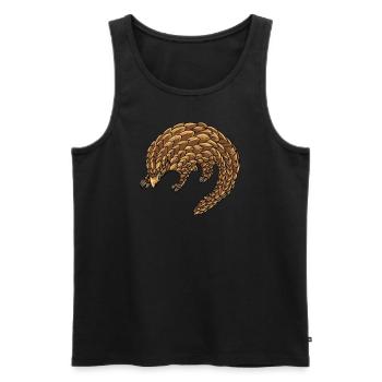 Schuppentier Pangolin Schuppen bedrohtes Tier - Männer Premium Bio Tank Top - Schwarz - Vorne - AI Model Male 178 light (178cm)