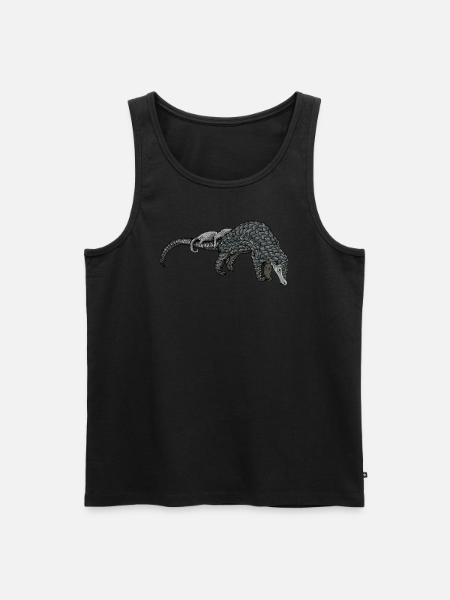 Schuppentier Pangolin Schuppen bedrohtes Tier - Männer Premium Bio Tank Top - Schwarz