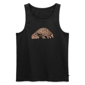 Schuppentier Pangolin Schuppen bedrohtes Tier - Männer Premium Bio Tank Top - Schwarz - Vorne - AI Model Male 178 light (178cm)