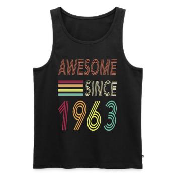Awesome since 1963 - Männer Premium Bio Tank Top - Schwarz - Vorne - Michal (187cm)