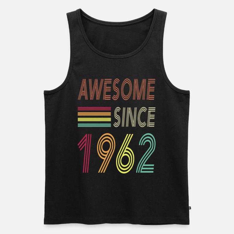 Awesome since 1962 - Männer Premium Bio Tank Top - Schwarz