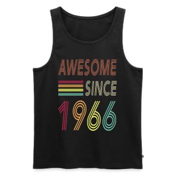 Awesome since 1966 - Männer Premium Bio Tank Top - Schwarz - Vorne - AI Model Male 178 light (178cm)