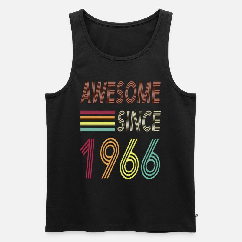 Awesome since 1966 - Männer Premium Bio Tank Top - Schwarz