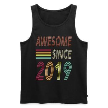 Awesome since 2019 - Männer Premium Bio Tank Top - Schwarz - Vorne - AI Model Male 178 light (178cm)