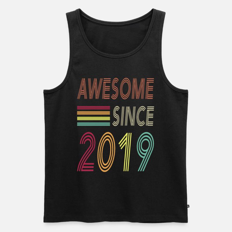 Awesome since 2019 - Männer Premium Bio Tank Top - Schwarz