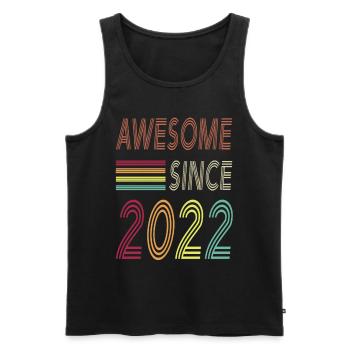 Awesome since 2022 - Men's Premium Organic Tank Top - black - Front - Michal (187cm)