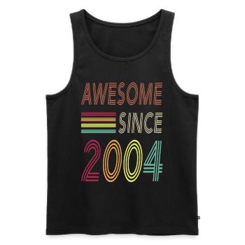 Awesome since 2004 - Männer Premium Bio Tank Top - Schwarz - Vorne - Michal (187cm)